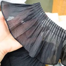 極上の柔らかさの雪紡生地レースフリル装飾【服の襟用・幅広】（セットアップ対応）
