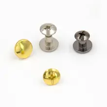 女性用バッグ向け金具ネジ【平型・ラウンド・装飾用】