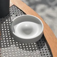 デザイナー製 ローマサークル小トレイ【オリジナルデザイン・陶器・ジュエリートレイ】