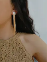 PERSTA ヴィンテージバロックパールフリンジイヤリング【スタイリッシュ・デイリーアクセサリー】