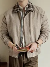 秋用カジュアルジャケット【男性用・デザインレイヤード・襟付き・おしゃれ】（セットアップ対応）