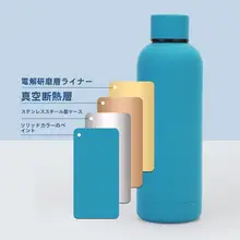 304ステンレス鋼製のシンプルモダン保温ボトル【ラバー塗装・アウトドア・持ち運び便利】