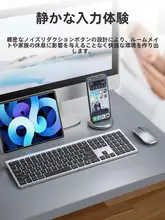 レノボノートパソコン用 Bluetooth ワイヤレスキーボード＆マウス【静音・充電対応】（セットアップ対応）