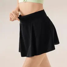 361° テニススカート レディース インナーパンツ付き バドミントン ランニング マラソン ブラック 「361° 」