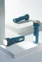 得力 LED充電式懐中電灯【家庭用・二重照明・アウトドア・コンパクト・高輝度】