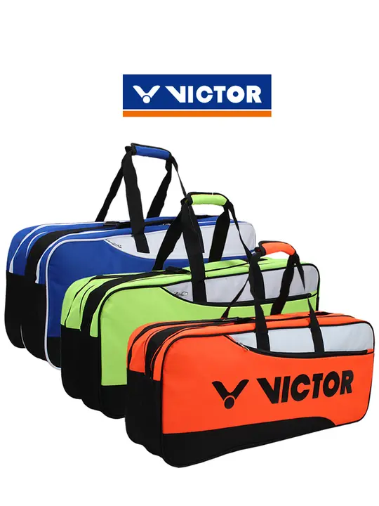 VICTOR バドミントンラケット用ショルダーキャリーバッグ【6本収納・多機能・男女兼用】