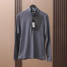 通気性抜群！秋冬用 メンズ半袖スポーツTシャツ【速乾・ストレッチ・ハーフジップ】