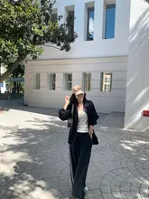 した着心地のストライプパンツ【ゴープコアスタイル・ウエストゴム】