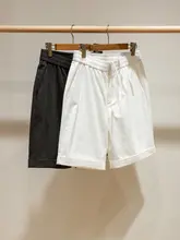 夏用ショートパンツ【コットンリネン混紡・通気性・ウエストひも調整可】