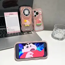 スイカと水蜜桃の立体キャラクター iPhone用ケース【対応機種：iPhone・小米・Huawei・OPPO・VIVO・スタンド付き】