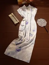 花柄パーティードレス【上品なシルエット・新中華風・日常使いに最適】
