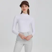 ゴルフ用 UVカット長袖Tシャツ【速乾・通気性・ハイネック・氷絲素材】