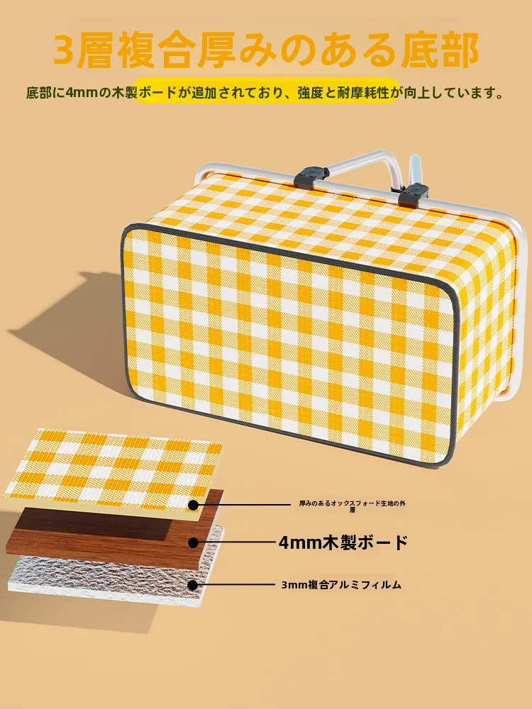 折りたたみ式ピクニックバスケット：保温・春の遠足・キャンプ向けの実用性と設計の分析