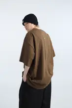 オーバーサイズ 半袖Tシャツ【ユニセックス・光沢のある水洗いコットン・ラウンドネック】