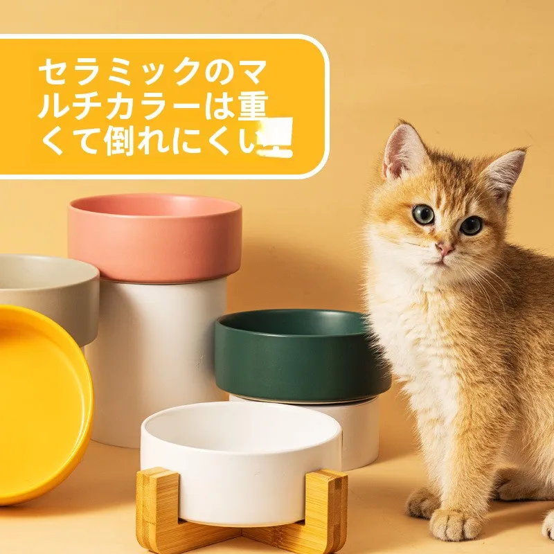 フル活用した節約生活で使える シンプルなデザインのペット用陶器食器【小型犬・猫用・水飲み皿・エコフレンドリー】