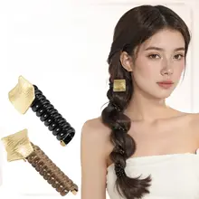 高弾力編み髪ゴム【夏用・ツイストデザイン・ヘアアレンジ用】