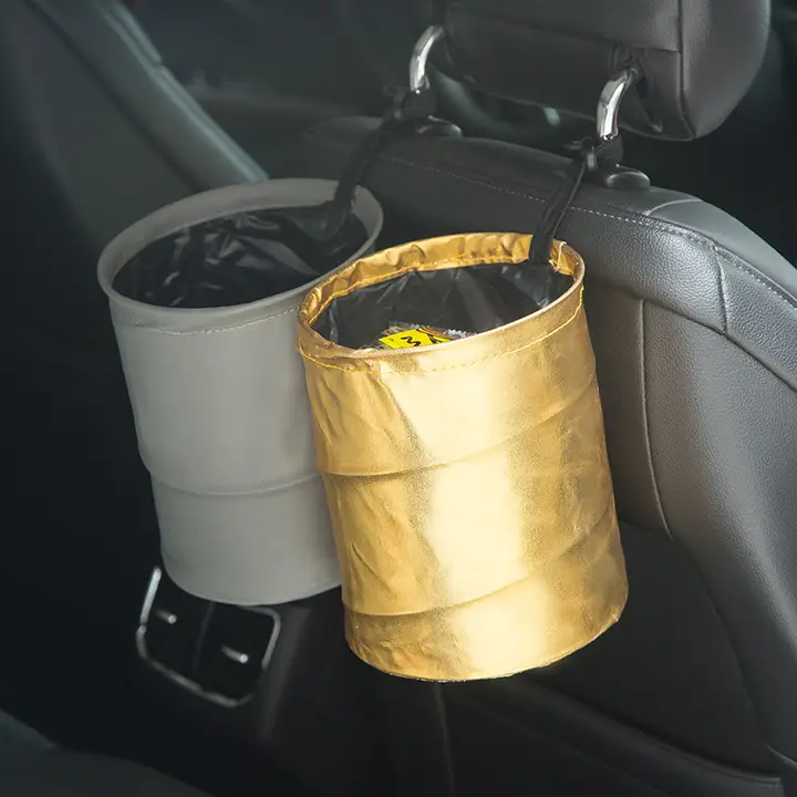 車用折りたたみ防水ゴミ箱【コンパクト収納・椅子背面用】