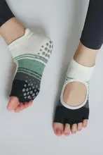 カラー切り替えの女性用五本指ヨガソックス【防滑・極上の柔らかさ・夏用】
