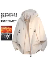 マウンテンパーカー メンズ アウター ワーク 撥水 防風 脱着式インナー 3WAY 登山 アウトドア 春 秋