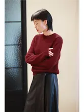 極上の柔らかさのウール混ニットトップス【ドロップショルダー・透かし編み・春用】（セットアップ対応）