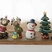 可愛い動物デザインの樹脂製置物【文芸調・デスクトップデコレーション・ヴィンテージ・クリスマスギフト】