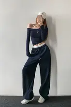 レディース フェイクレイヤードレースデザイン ハイウエストワイドパンツ【ゆったりフィット・伸縮性ウエスト】