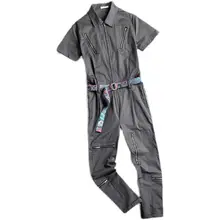 9分サロペット 男性用 作業着 サロペット 男女兼用 ワンピース