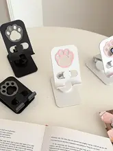 可愛い猫の爪デザインの360度回転スマホスタンド【折りたたみ・昇降式・デスク用】