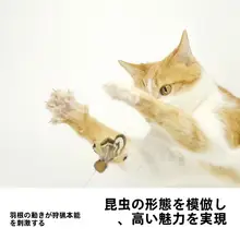 猫じゃらし ストレートタイプ カーボン製 羽根交換可能 本格派 猫用おもちゃ「meowcard」