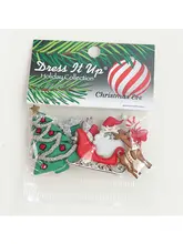 クリスマスバージョンのミニ装飾ボタン【服飾用・衣装モデル・ユニークデザイン】