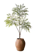 ナンテンの植物 大型グリーン植物 リビング装飾 フェイクツリー 生命感ある