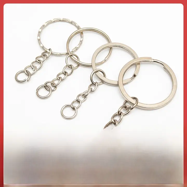 25/30mm金属製キーチェーンリング【DIY装飾用・アクセサリー材料】