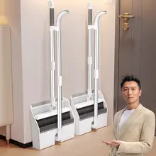 家庭用 掃除道具セット【箒・ちりとり・水切り機能付き】（セットアップ対応）