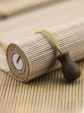 竹製ロールカーテン【全遮光・穴あけ不要・オフィス用・バルコニーやトイレに最適】