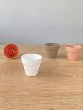 口径4.9cm ミニプラスチック多肉植物ポット【シンプルデザイン・陶器色・厚手】