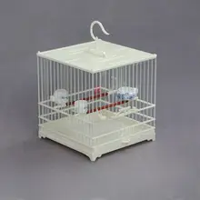 プラスチック製鳥かご【抽斗付き・ガラス繊維製・水浴び用・スズメ対応】
