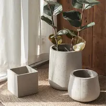 植木鉢 室内使用 コンクリート 丸型 大サイズ 創造的 装飾
