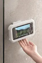Lazy Corner 防水スマホホルダー【バスルーム用・穴あけ不要・壁掛け】