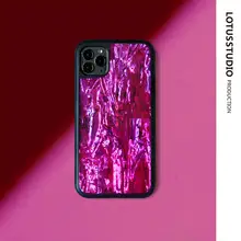 スマホケース マザーオブパール 偏光 ソフトケース 全面保護 ピンクパープル ヴィンテージ ペア iPhone対応