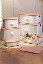 おもちゃ収納ボックス【プラスチック製・フタ付き・子供部屋用】