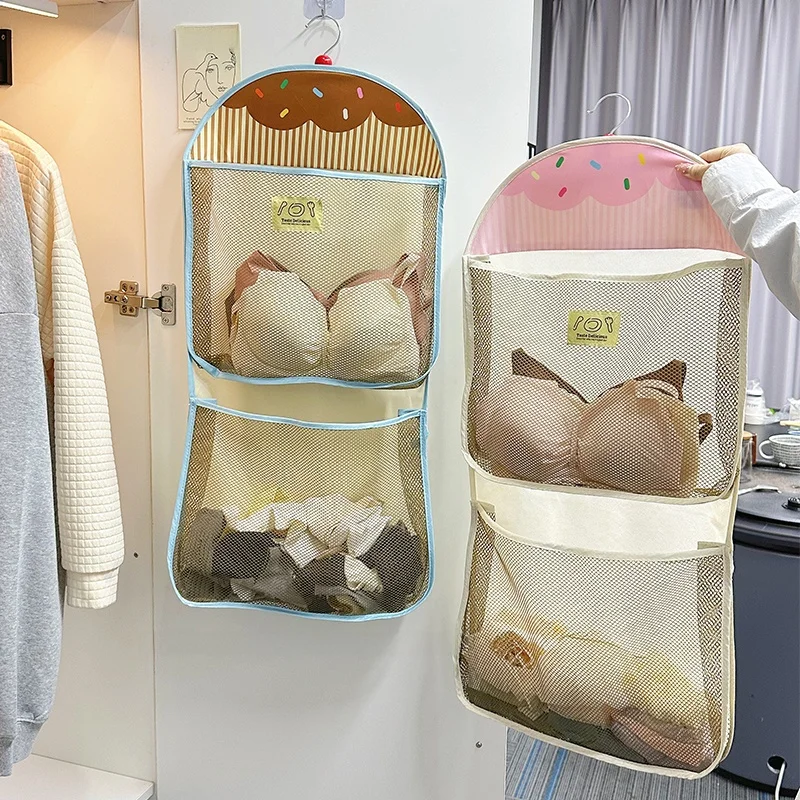 可愛い収納壁掛け袋：多ポケット設計でリビングや学生寮の小物整理を実現