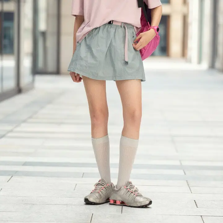 軽量スポーツスカートパンツ【Aライン・ウエストリボン・女性用】（セットアップ対応）