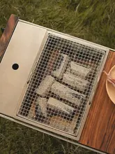 Naturehike IGTテーブル用ステンレス折りたたみバーベキューグリル【屋外・家庭用・小型】