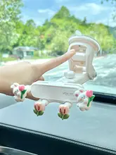 かわいいカートンデザインの車載スマホホルダー【吸盤式・エアコン吹出口取り付け】