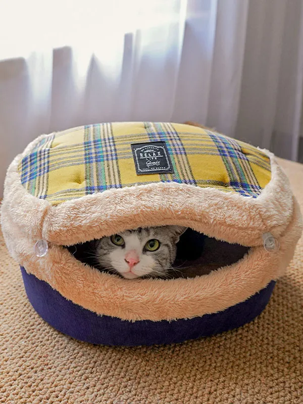 冬用あんこ風キャットハウス：閉じたデザインで効果的な保温機能を実現