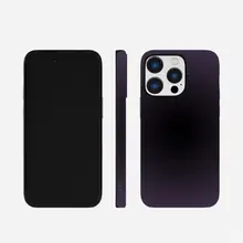 暗紫色のシンプルで高級感のあるスマートフォンケース【iPhone対応・柔らかい素材・耐衝撃】