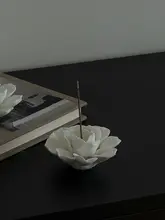 線香立て 陶器 蓮の花びら 侘び寂び 禅 上品 デスクインテリア 置物
