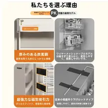 磁石付きキッチン冷蔵庫収納ラック【壁掛け・保鮮膜・調味料用・穴あけ不要】