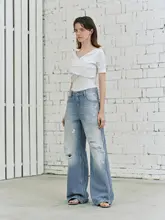 立体裁断の白い接ぎTシャツ【短袖・絹・春夏用】