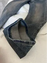 高身長向け アメリカンスタイルのブーツカットデニムパンツ【秋冬用・厚手・ハイウエスト】（セットアップ対応）